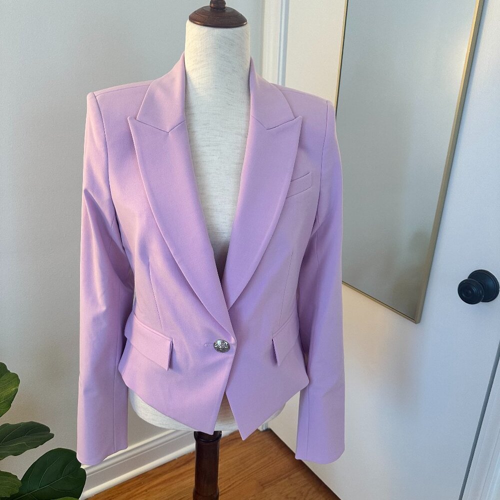NWT $748 VERONICA BEARD Hosanna Crop Dickey Jacket 6 BARELY ORCHID